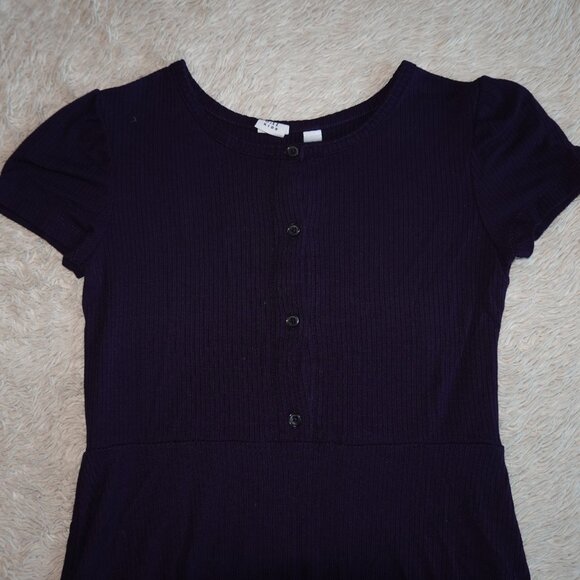 Girls Size Medium Gap Navy Short Sleeve A-Line Dress, Soft and Comfy, Like New - Picture 2 of 7
